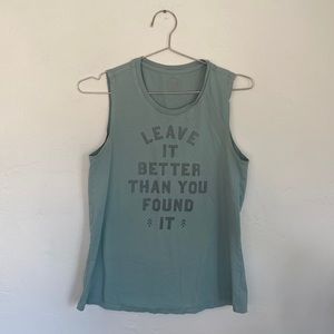 Parks Project - “LEAVE IT BETTER THAN YOU FOUND IT” Tank